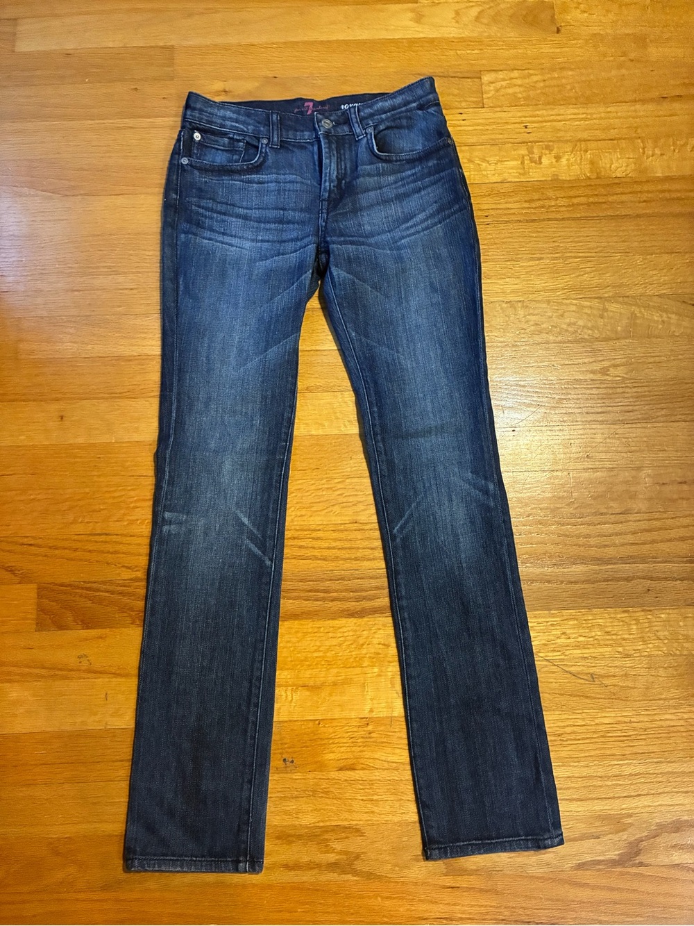 7 For All Mankind Roxanne Denim Stretch Jeans Dark Wash Blue Women's 14